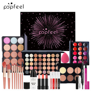 POPFEEL – ensemble de <span class=keywords><strong>maquillage</strong></span> surprise pour les fêtes, fard à paupières, brillant à lèvres, pinceau, ensemble complet d'outils pour femmes, boîte-cadeau, modèle COL002A - Product Image 6