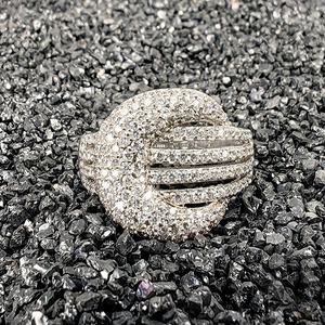 Bague <span class=keywords><strong>en</strong></span> argent S925 plaqué rhodium <span class=keywords><strong>de</strong></span> style Dubaï, bijoux fins, luxe hip-hop, sertie <span class=keywords><strong>de</strong></span> diamants Moissanite VVS glacés pour femmes - Product Image 3