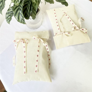Chuanghua Custom Organic Cotton Satin Ribbon Screen Printed <b>Envelope</b> Packaging Recyclable Eco-friendly Drawstring Seal Tea - Product Image 4