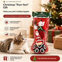 Ensemble de jouets de Noël pour chat RST : baguettes interactives, jouets en peluche pour le jeu et le divertissement, soulagement de l'ennui