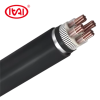 Cables de Energía Industriales de Alta Calidad con Aislamiento XLPE de 4 Núcleos, 0.6/1KV, Conductor de Cobre, Revestimiento de PVC Ignífugo