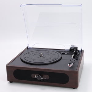 <span class=keywords><strong>Lecteur</strong></span> de disques vinyles en bois, <span class=keywords><strong>prix</strong></span> de gros d'usine, support de faible MOQ, <span class=keywords><strong>lecteur</strong></span> de musique LP domestique, intégré avec 2 haut-parleurs, phonographe - Product Image 4