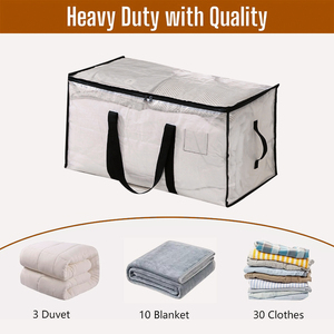 Очень большие прозрачные ПВХ-мешки для хранения одежды и постельного белья, складные, пыленепроницаемые, оптовые поставки, OEM, ODM - Product Image 4