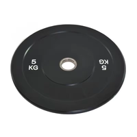 Ensemble de plaques de poids de pare-chocs en caoutchouc noir en gros d'usine Kgs Gym Fitness poids libres