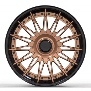 Nouveau pour jantes en alliage d'aluminium à rayons 2 pièces, concave, or rose, 40 mm ET, jante forgée pour <span class=keywords><strong>SUPERA</strong></span> 18-22 pouces 5X114.3/5X130 - Product Image 2