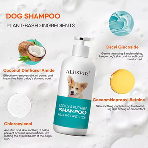 Özel etiket profesyonel organik Pet bakım yavru köpek ürünleri Anti kaşıntı bakım şampuan hafif temizlik ve banyo için köpek - Product Image 2
