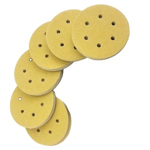 P60-800 5 inç 125mm sarı zımpara diskleri cırt cırt 8 delik 5 inç zımpara diskleri altın ve kırmızı zımpara diski aşındırıcı Disk - Product Image 5