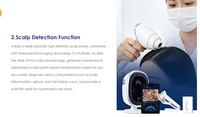 Analizador de Piel y Cabello con IA Profesional, Dispositivo Portátil con Tecnología de Topografía 3D, Enchufe Europeo, Detector Facial y Capilar, Uso en Spa y Hogar, WiFi