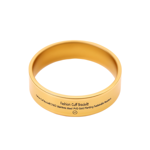 Brazalete de Moda en Acero Inoxidable 316L con Baño de Oro PVD, Sostenible y Resistente - Product Image 2