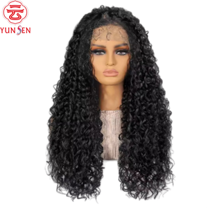 Perruque Lace Front 13x4 en Cheveux Humains Vierges à 100%, Style Européen Américain, Noir Jais, Raie au Milieu, Pour Femmes - Product Image 5