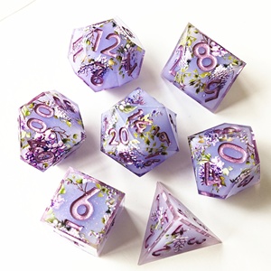 Mini planète résine polyédrique D & D jeu de dés <span class=keywords><strong>Logo</strong></span> personnalisé Dragon et donjon résine haute qualité 7 pièces Opp sac jouets pour jeux du MDN - Product Image 1