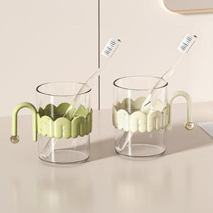 Ensemble de gobelets multifonctionnels pour rince-bouche jetables en plastique pour bocaux dentaires Comptoir avec fonction anti-poussière - Product Image 2