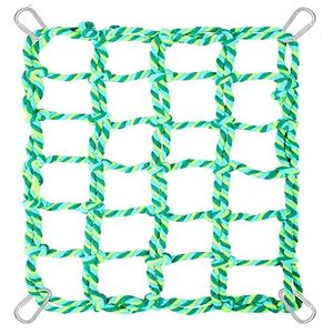 Petite cage pour animaux de compagnie : hamster, écureuil, perroquet – Filet d'escalade coloré tressé, jouet pour oiseaux, hamac, modèle multifonction mignon - Product Image 4