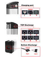 Batterie Lithium Silverfish 48V 52V 21Ah 24.5Ah, 20Ah 23.2Ah 28Ah, pour vélo électrique pliable R8 Janobike E20 avec chargeur