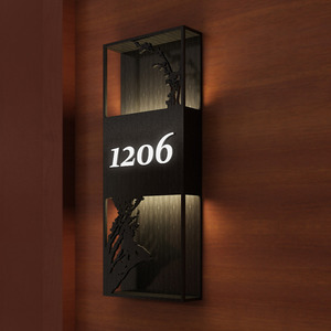 Placas de Puerta Modernas de Acero para <span class=keywords><strong>Hotel</strong></span> y Oficina con Números de Casa Iluminados, Resistentes al Agua y Ecológicas, Fácil Instalación - Product Image 4
