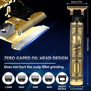 Cortadora de Pelo Profesional de Acero Inoxidable, Afeitadora Eléctrica para Caballero, Máquina Cortadora para Barbería, Uso en Hoteles, Hogar, OEM en Inglés - Product Image 2