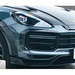 Modificación de Automóvil 2018-2023, Parachoques Delantero, Rejilla de Fibra de Carbono, Marco de Luces de Circulación Diurna para Cayenne Turbo - Product Image 5