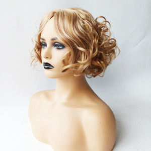 Perruques Full Lace Wigs blondes de qualité supérieure, perruque en <span class=keywords><strong>Mousse</strong></span> Yaki ondulée crépue bouclée avec Logo et étiquette personnalisés - Product Image 2