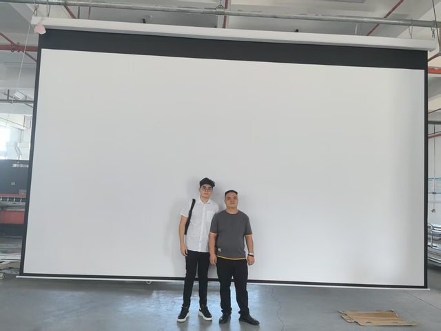 Factory Wholesale Electric Remote Projector Screen 400 Inch 16:10 High Definition Big Projection Screen for Large Auditorium