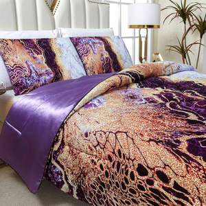 Ensemble de couettes en marbre aquarelle de lave volcanique en microfibre ultra douce 3 pièces tissé floral vert pour toutes les saisons 7 pièces de Noël - Product Image 3