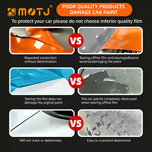 Rollo de Vinilo Brillante Premium MOTJ Color Naranja Lava Cristal 1.52*17m, Película para Envolver Autos que Cambia de Color - Product Image 5