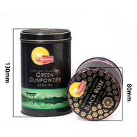 Logo personnalisé de qualité alimentaire bonne étanchéité petit récipient rond en étain pour le thé en métal café en fer blanc boîte pour le thé 100ml