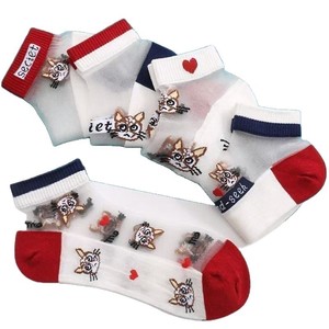 Chaussettes courtes invisibles en tricot, transparentes, respirantes, d'épaisseur standard, décontractées, motif chat, pour l'été - Product Image 5