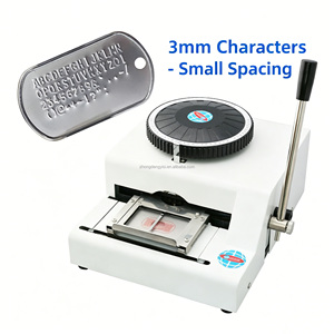 PVC Card Embosser Stamping Machine 52 Character Plastic ID VIP Card <b>Dog</b> <b>Tag</b> Embossing Machine Hand Operated Code Number Embosser - Product Image 5