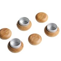 5g mini portable plein bambou mignon rond bricolage vide rechargeable cosmétique naturel écologique rouge à lèvres distributeur stockage crème pot