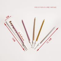 12,5 cm Lange Metallische Roségold Silber Gold Geburtstagskerze Dünner Stift-Kuchenaufsatz für Jubiläumsfeier-Dekoration