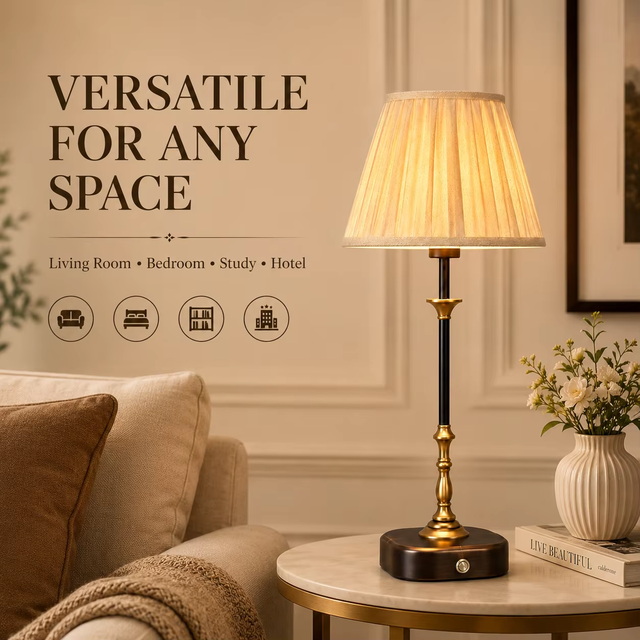 Hot Selling Aluminum USB Rechargeable Cordless Portable Touch Stepless Dimmable LED Hotel Bedroom Restaurant Table Lamp