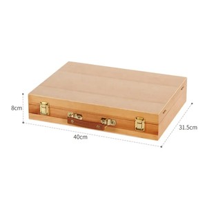 Yüksek kalite taşınabilir masaüstü ahşap kroki masa sanat boyama ve çizim için kaliteli boya kutusu masa şövale - Product Image 2