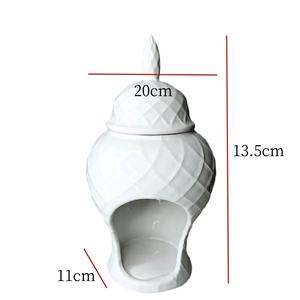 Poêle d'aromathérapie en céramique Lampe à huile essentielle Poêle Bougie domestique et porte-encens Dispositif de fusion de cire - Product Image 6