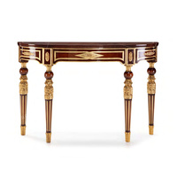 Table console de luxe royale sculptée à la main antique Table d'entrée élégante pour meubles de salon à usage domestique