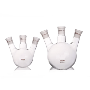 Fiole de distillation hermétique à fond rond 5L 50L en verre borosilicaté, kit de verrerie de laboratoire pour la chimie, à trois collets pour ébullition - Product Image 1