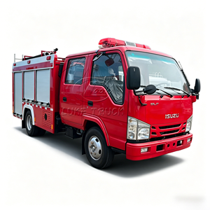 Camión de Bomberos de Doble Cabina Isuzu 4x2 con Capacidad de 500 Galones, 5 Asientos, Vehículo para Tripulación de Bomberos para Brigada Contra Incendios - Product Image 1