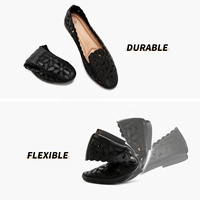 Nouveauté Été 2023 : Ballerines Noires Respirantes en Cuir PU pour Femme, Légères, Souples, à Bout Rond, et Faciles à Enfiler – Chaussures Ballerines Personnalisées