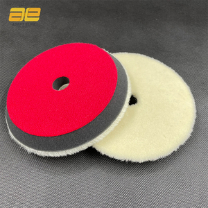 Almohadillas de pulido de terciopelo estilo japonés de 5 pulgadas (130 mm) de lana de cordero 100% para cuidado automotriz, <span class=keywords><strong>corte</strong></span> ligero y encerado, OEM para carrocerías de automóviles - Product Image 2