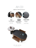 Meuble TV de salon de style Mid-Century Modern avec rangement et ensemble table basse en bois