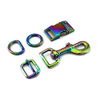 Accessoires métalliques pour collier de chien : Boucle à dégagement latéral Tri-Glide, anneau en D et mousqueton pivotant, personnalisables en couleur et taille