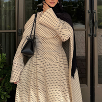 Abaya modeste Willson, vêtements islamiques modestes Willson, jupe en tissu à pois, robe 2 pièces, robe musulmane élégante et unique