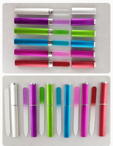 Bán Buôn Hot 14Cm Màu Hồng Vàng Màu Glass Nail Tập Tin An Toàn Kính Lớn Tập Tin Tùy Chỉnh Với Logo Và Bìa Trường Hợp - Product Image 5