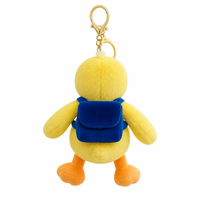 Porte-clés en peluche canard jaune Zaves - Écologique, doux, durable, logo personnalisé, cadeau unisexe pour sacs à dos/clés