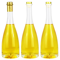 Bouteilles en verre transparent 25 oz pour sauces piquantes, huiles, confitures, limonades, whisky, vin, boissons, huiles, kombucha, kéfir, vinaigre, bière avec bouchons en T