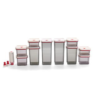 Vendita calda di alta qualità PET in plastica ermetico contenitore di conservazione degli alimenti Set con coperchio nuovo Design di stoccaggio a secco per strumenti di insalata - Product Image 4