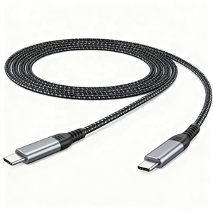 Câble de chargeur de type C, câble USB C, 240W 5A, charge rapide, 1m 2m 3m, logo personnalisé en usine, câble de données tressé en nylon, type C vers USBC - Product Image 1