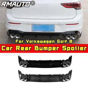 Diffuseur de pare-chocs arrière, séparateur de lèvre de pare-chocs, protection de pare-chocs, 4 sorties d'échappement pour Volkswagen Golf 8, kit carrosserie, accessoires auto - Product Image 2