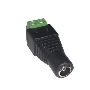 Adaptador de corriente directa hembra, Conector de enchufe de corriente directa de 12V, 5,5mm x 2,1mm, para cámara CCTV