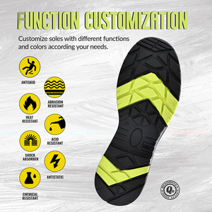 <span class=keywords><strong>Bottes</strong></span> de sécurité HRO en cuir Crazy Horse avec embout en fibre de verre anti-impact, antidérapantes, respirantes, résistantes à la chaleur, chaussures de sécurité en caoutchouc - Product Image 4