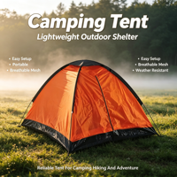 Tente de glamping extérieure avec espace intérieur spacieux, design de canopy résistant à la pluie pour le camping en groupe et les activités de vacances